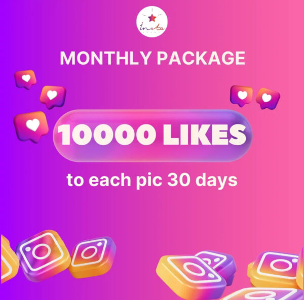 # 10K likes Monthly Package